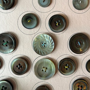 Vintage mother of pearl button collection