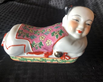 Vintage Chinese Pillow - Girl