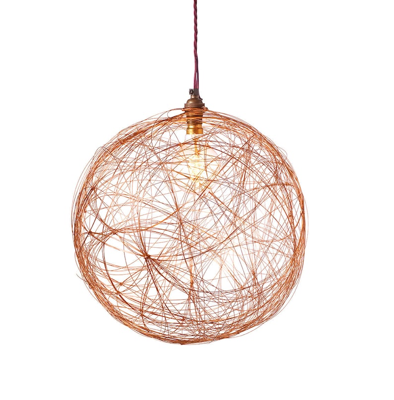 Copper Wire Ceiling Light Bespoke Light Shade