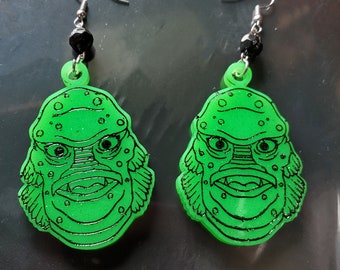 Creature from the Black lagoon earrings