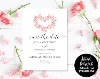 fall save the date template fall wedding save the date fall etsy