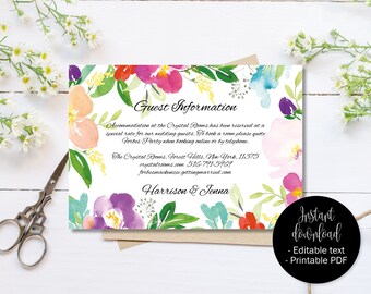 guest information etsy
