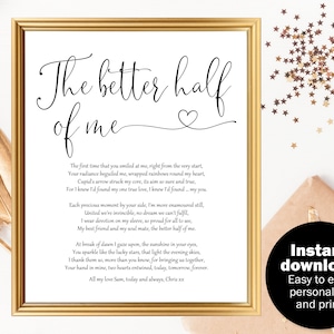 Gift for her, Gift for him, Wedding anniversary gift poem, Love gift poem, Wife husband gift poem, Valentine poem, Boyfriend girlfriend poem
