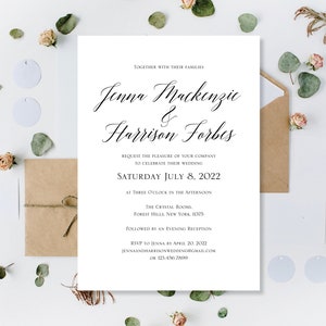Gedruckte Hochzeitseinladung, Hochzeitseinladungen, Einladungen zur Hochzeit, Hochzeitseinladungen, Hochzeitseinladungen, Günstige Hochzeitseinladungen