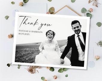 Personalised Wedding Thank You Card With Custom - View #5