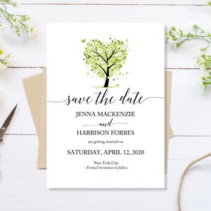 Printed Autumn Save The Date Cards, Fall Save The Date, Save The Dates Wedding, Modern Save The Date, Cheap Save The Date, Save Our Date image 5