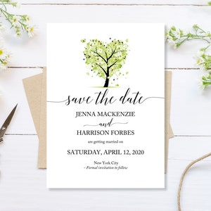 Gedruckte Frühlingsspeise für die Datumskarten, Spring Save The Date, Save The Dates Wedding, Modern Save The Date, Cheap Save The Date, Save Our Date