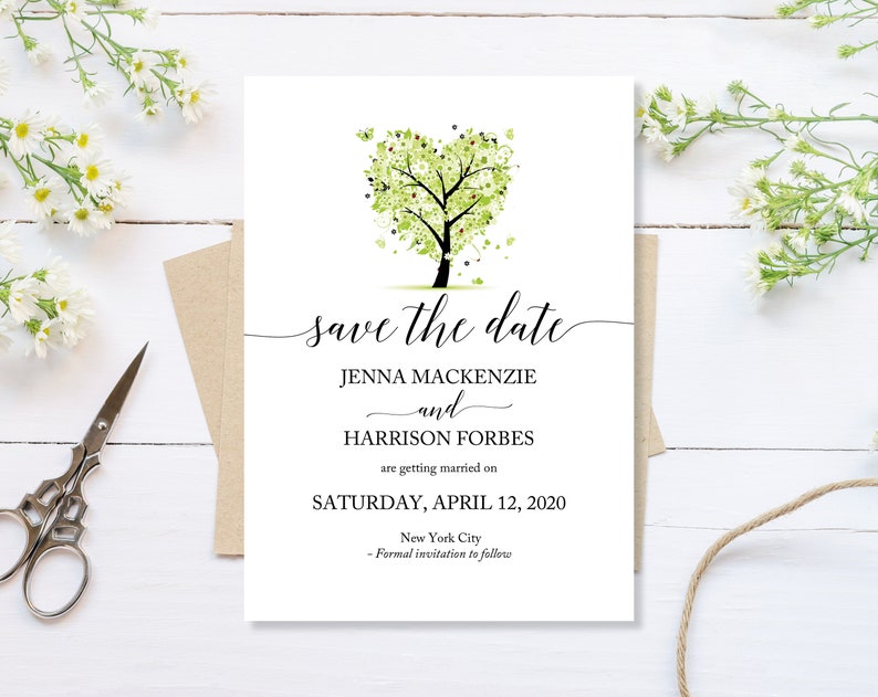 Printed Autumn Save The Date Cards, Fall Save The Date, Save The Dates Wedding, Modern Save The Date, Cheap Save The Date, Save Our Date image 5