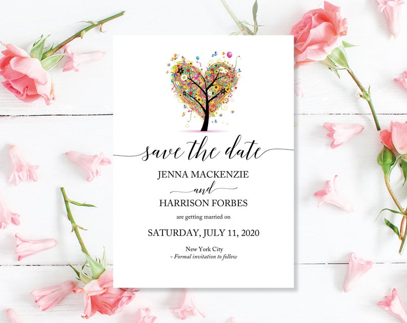 Printed Autumn Save The Date Cards, Fall Save The Date, Save The Dates Wedding, Modern Save The Date, Cheap Save The Date, Save Our Date image 6