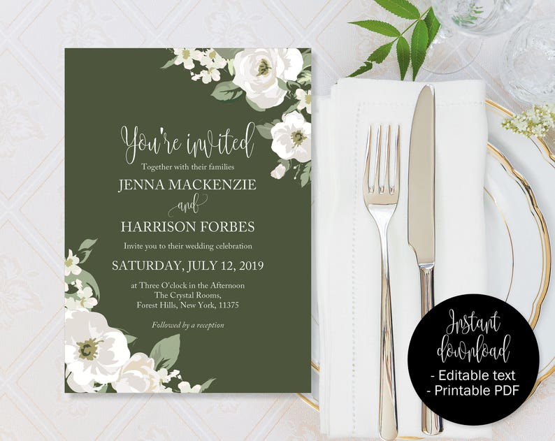 Eco-friendly Floral Wedding ceremony Invitation, Environmentally friendly Marriage Invite Printable, Eco-friendly Marriage Template Obtain, Environmentally friendly Invites, Eco-friendly Editable Marriage ceremony graphic about Etsy Wedding Invitations Printable identify Inexperienced Floral Wedding ceremony Invitation, Inexperienced Marriage ceremony Invite Printable, Inexperienced Wedding ceremony Template Obtain, Eco-friendly Invites, Inexperienced Editable Marriage