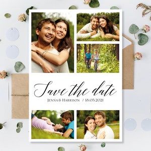 Gedruckt Save The Date, Save The Date, Foto Speichern Sie das Datum Hochzeitskarten, moderne speichern das Datum, speichern Sie unsere Datumskarten, Billig speichern Das Datum