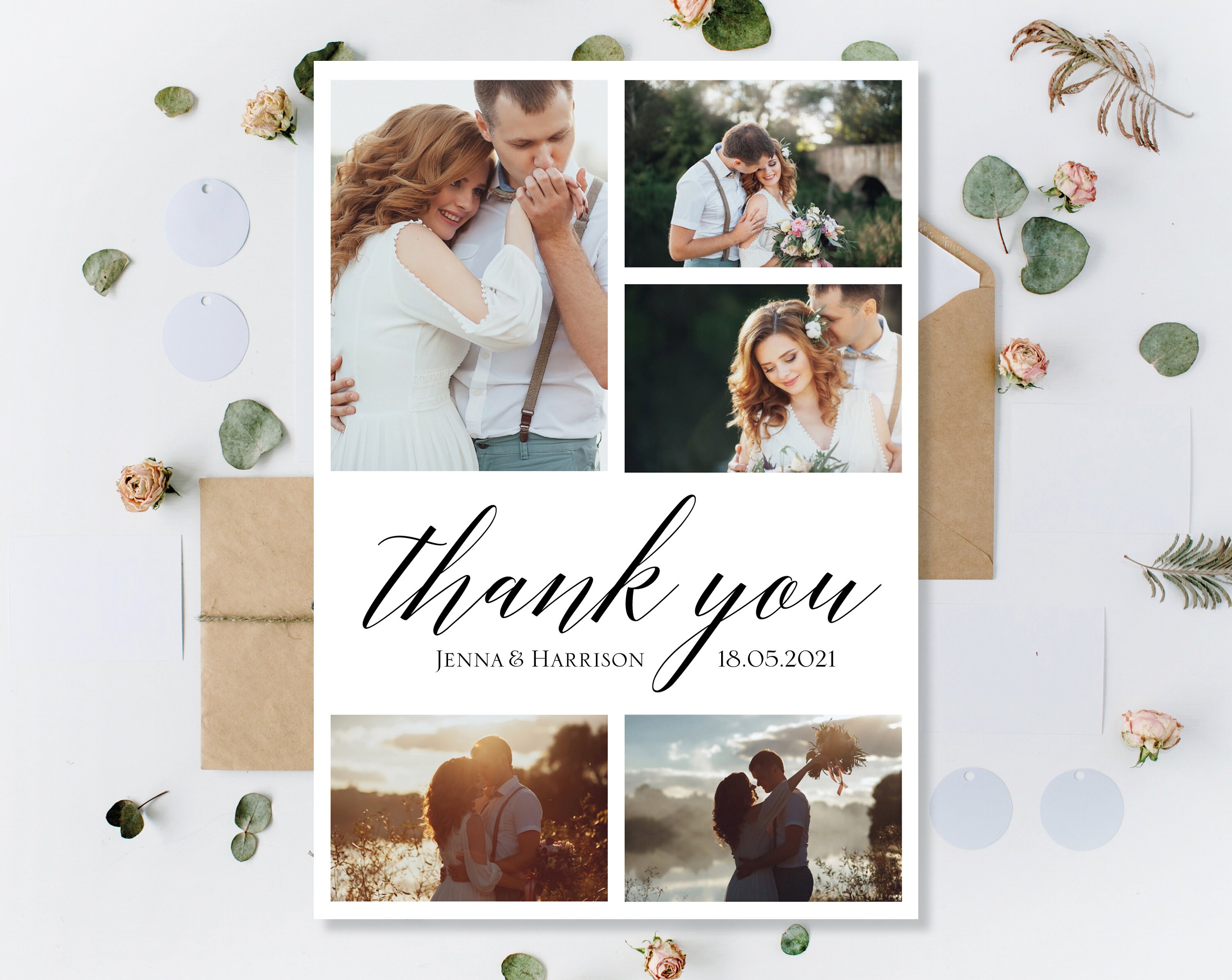 Gedruckte Hochzeit DankeschönKarten personalisierte Etsy