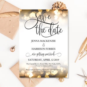 Gedrucktes Gold Save The Date Cards, Gold Save The Date, Modern Save The Date, Save The Dates Wedding, Cheap Save The Date, Save Our Date
