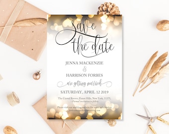 Printed Gold Save The Date Cards, Gold Save The Date, Modern Save The Date, Save The Dates Wedding, Cheap Save The Date, Save Our Date