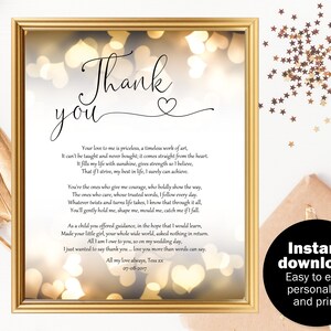 Parents Gift Wedding, Parents Wedding Gift Poem, Mum Dad Wedding Gift ...