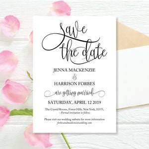 Printed Autumn Save The Date Cards, Fall Save The Date, Save The Dates Wedding, Modern Save The Date, Cheap Save The Date, Save Our Date image 10