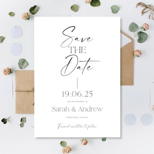 Tarjetas de invitación para boda impresas Tarjetas de invitación para boda Guardar la fecha ...