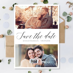 Gedruckt Save The Date, Foto speichern das Datum Hochzeitskarten, moderne speichern das Datum, speichern Sie das Datum, speichern Sie unsere Datumskarten, Billig speichern Das Datum
