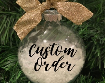 Personalized Glass Christmas Ornaments