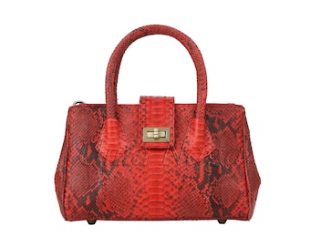 Klassische echte Python mit cross Body bag
