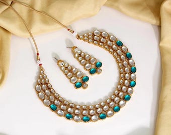 Kundan necklace set