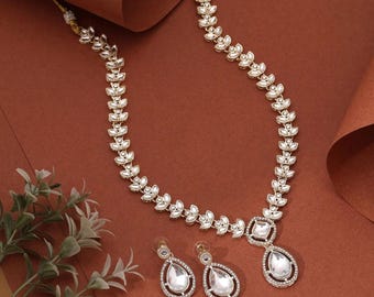 Kundan necklace set with earrings