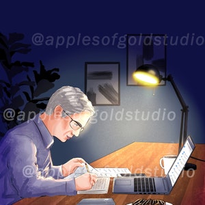 Hermano estudiando: este clipart se puede utilizar para uso personal y comercial.