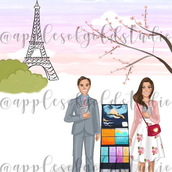 Couple Paris - This clipart can be used for personal and comercial use