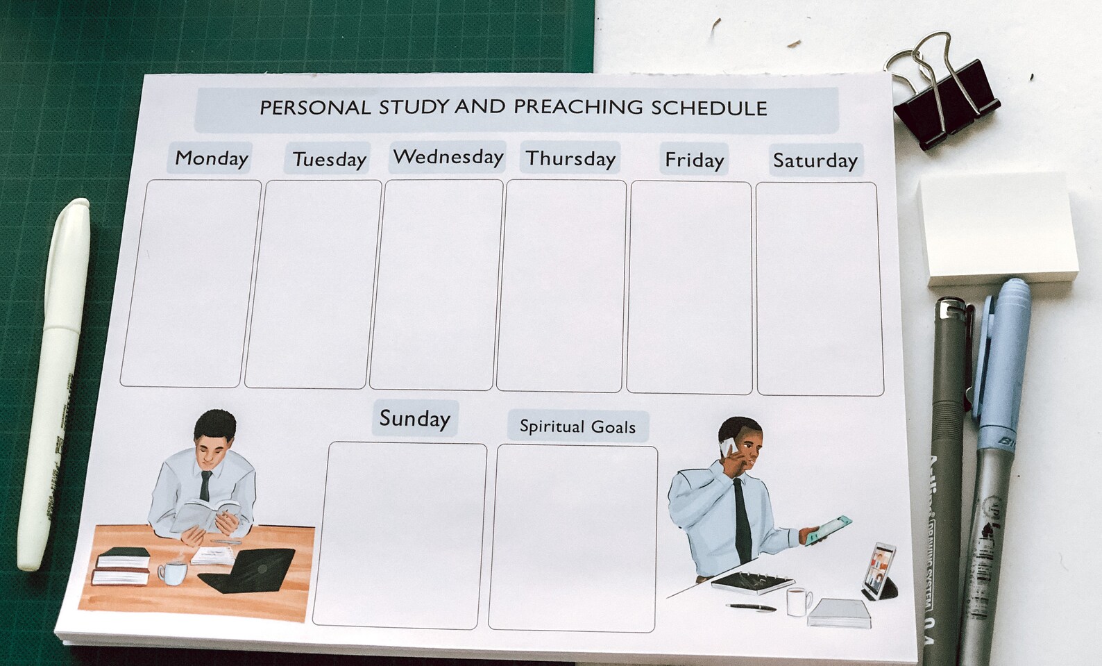 Jw Weekly Planner Pad Jw Planner Pad Jw Brother Weekly Etsy