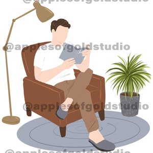 Lectura de la Biblia: este clipart se puede utilizar para uso personal y comercial.