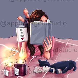 Leer la Biblia: este clipart se puede utilizar para uso personal y comercial.