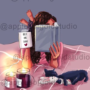 Leer la Biblia: este clipart se puede utilizar para uso personal y comercial.