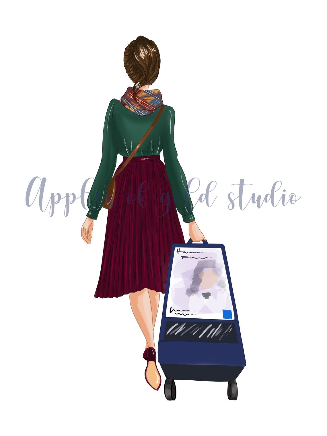 Jw print pioneer print cart preaching art jw illustration Etsy