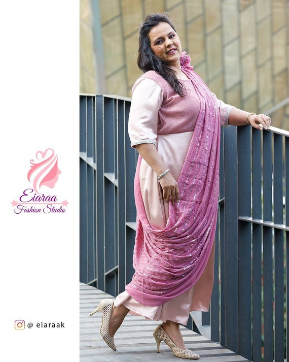 Blush Pink Indian Gown Etsy