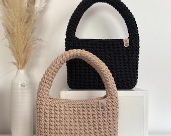 Bolso de crochet “Mona Bag” con asa, Colección W.&.W.