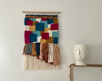 Woven Mural Wall Hanging Like Colors Modern weaving