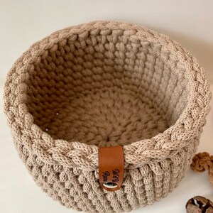 Utensilo crochet basket modern with lid, round 16 cm diameter, Bobbiny image 6