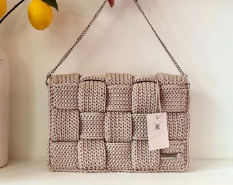 Bolso "Nicole Bag", elegante, de ganchillo, con un diseño único, hecho a mano, bolso de ganchillo