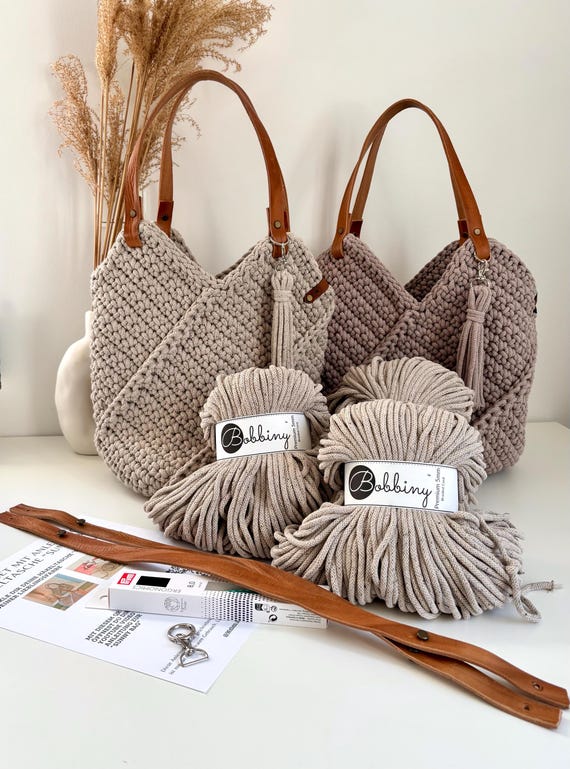 DIY Häkel-Set, Häkeltasche "Sunny Bag", Anleitung Sprache Deutsch, Garn, Häkelnadel