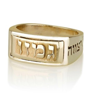 ¡¡¡Nuevo!!! ¡Anillo 'gamzu' de 14K de oro, pensamiento positivo y optimismo radiante!