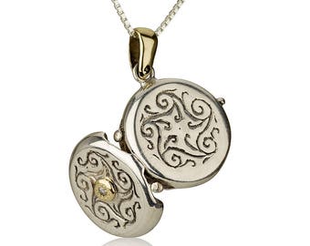 kabbalah jewelry -Adi gold and silver opened pendant for women or men – Protection and safeguarding, kabbalah pendant