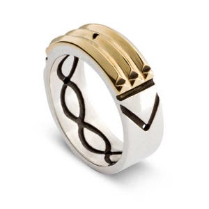 Atlantis ring, 18k gold & silver 950 high quality, the ORIGINAL RING – Purifying negative energies, energy ring, spiritual ring