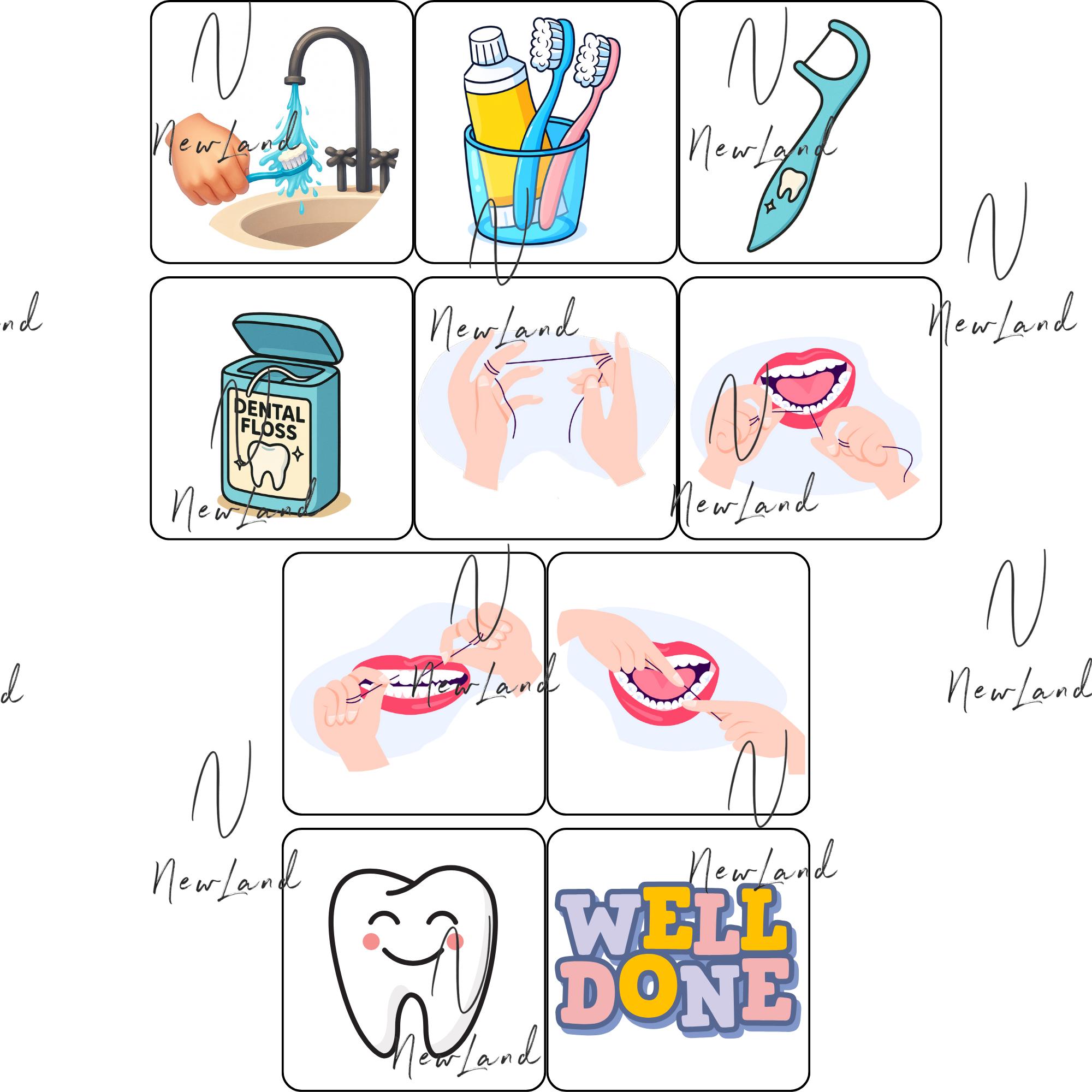 Autism Visual Tooth Brushing Guide, Special Needs Communication Cards ...