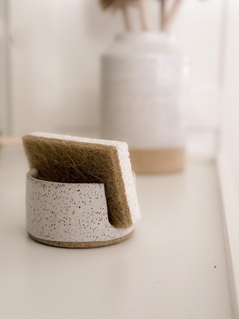 Speckle Ceramic Sponge Holder image 1