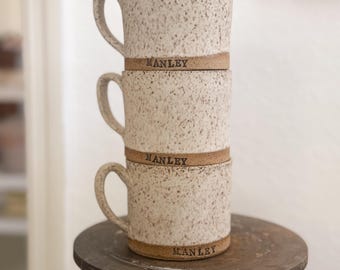 Personalized Matte Ceramic Speckle Mug