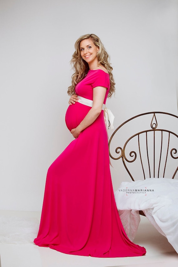 pregnant dress pink