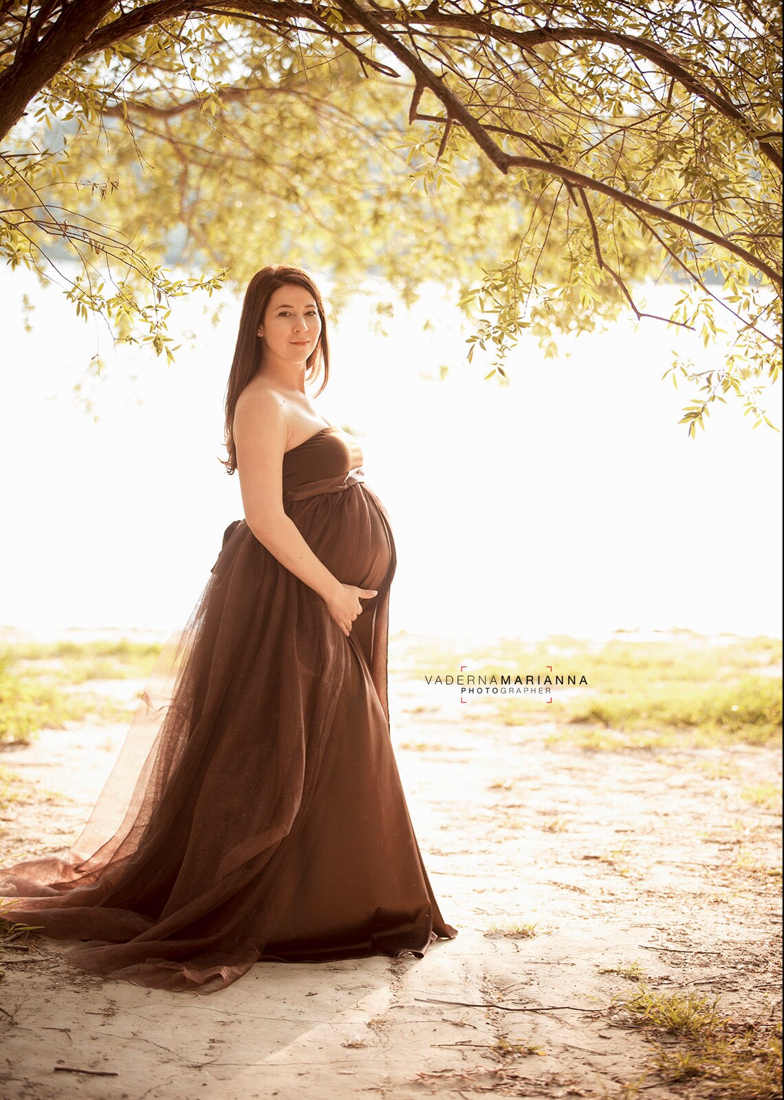 Brown tulle maternity gown Dress for maternity photo shoot Etsy 日本
