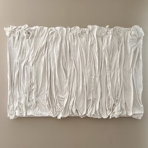Original Textured Canvas Wall Art, Modern Wall Art, Minimalist Art, Plaster Art, White Textured Painting, Draped Fabric