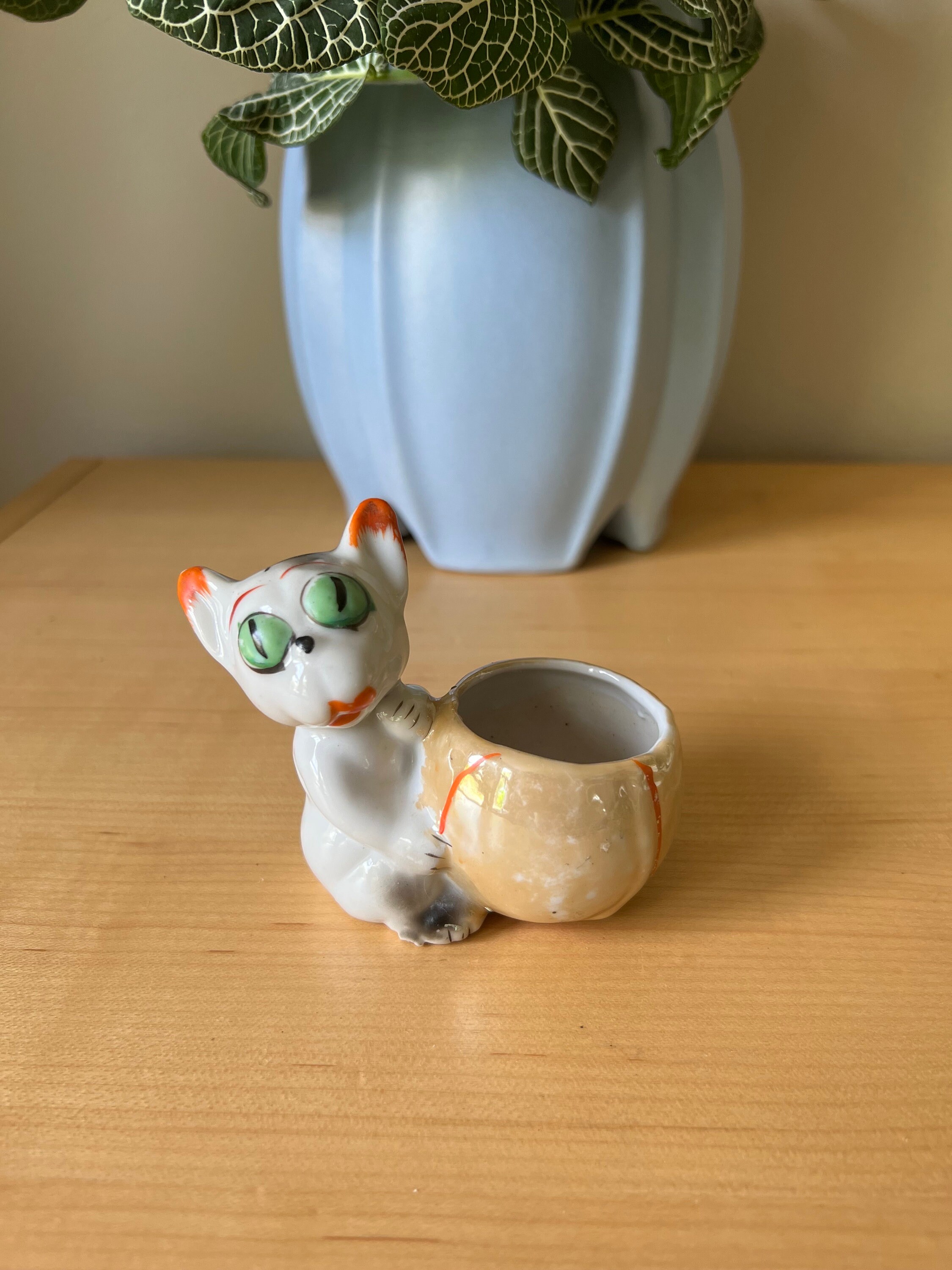 Antique Japanese Porcelain Cat - Etsy