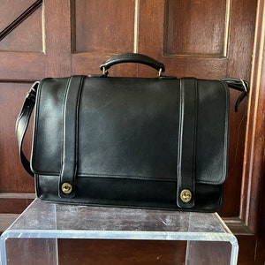 Vintage Coach Essex Briefcase, Vintage Coach Leather Messenger Bag, Laptop Bag, Vintage Leather Work Bag, Vintage Coach, Coach Essex Bag